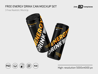 Free Energy Drink Can Mockup Set Template bottle and jar mockups can can mockup drink drink mockup energy drink energy drink can mockup energy drink mockup food and beverages mockups free mockup template mockup mockup templates mockups templates photoshop