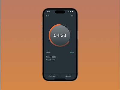 Timer countdown daily ui design mobile timer mock up product design timer app ui ui design uiux uiux design ux design