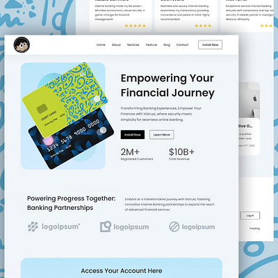 Finance Website - Web Design banking ui branding card design finance desgn finance ui graphic design modern design sleek design ui ui design website