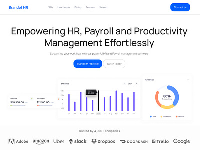 Hero section for B2B SaaS products. b2b design fintechwebsite hero page hr landingpage landingpage saas ui uidesign uiux userinterfacedesigner ux uxdesiger website