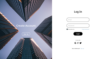 Log In authorization design figma illustrator ui ux wix