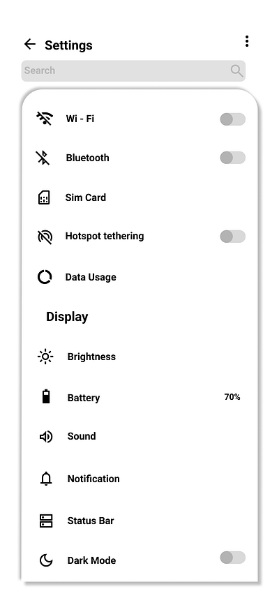 Daily UI #06 Settings