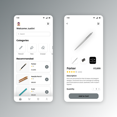 Stationary Mobile App dailyui figma ui uidesign uiux ux uxdesign