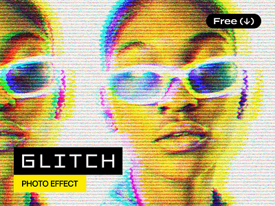 70s TV Glitch Photo Effect anaglyph broadcasting download effect free freebie glitch grunge lines mismatch photo pixelbuddha psd retro signal stripes television template tv vintage