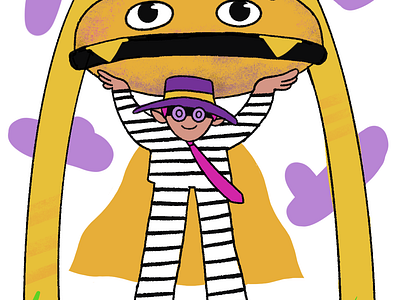 Hamburglar creative design graphic design illustration mcdonalds procreate