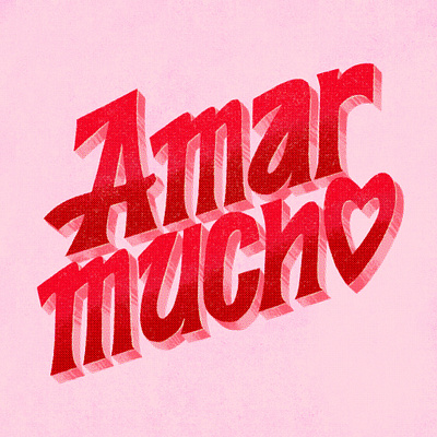 Amar mucho design graphic design illustration lettering letters procreate typography