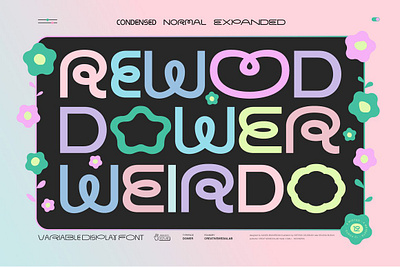 Dower - Playful display font branding casual cool display sans geometric geometric sans kids lettering logo font modern monoline pairing playful quirky sans serif script trendy variable display font variable font
