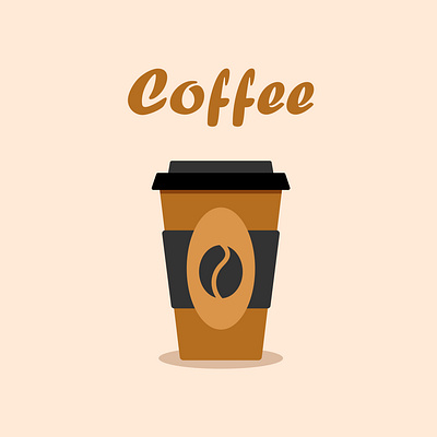 Disposable coffee cup vector illustration black coffee cafe cappuccino cartoon coffee coffee bean cup disposable drink glass illustration latte liquid logo vector