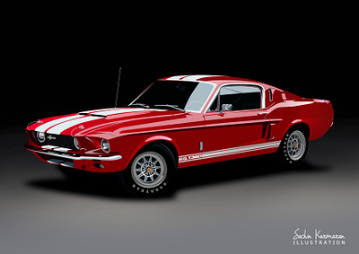 GT 350 Car Illustration graphic design