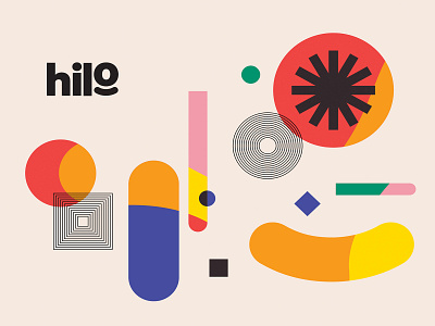 Hi-Lo Branding Concept branding color confetti graphic design logo pattern shapes smile studio