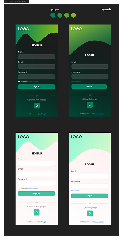 Sign-up and Sign-in design for mobile. mobile sign in ui