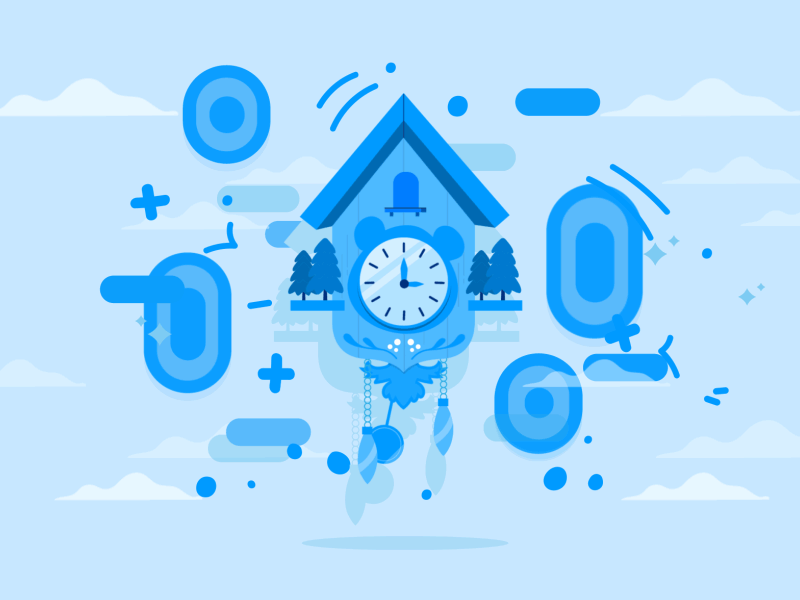 Time 2d animation clock flat gif graphic design shape time