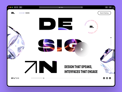 Personal Portfolio Web creative crystal design diamond graphic design hero ios minimal portfolio ui ux website