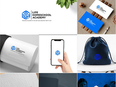Life Home School Academy Logo branding creatiove logo design graphic design logo logo design logos nature logo vector