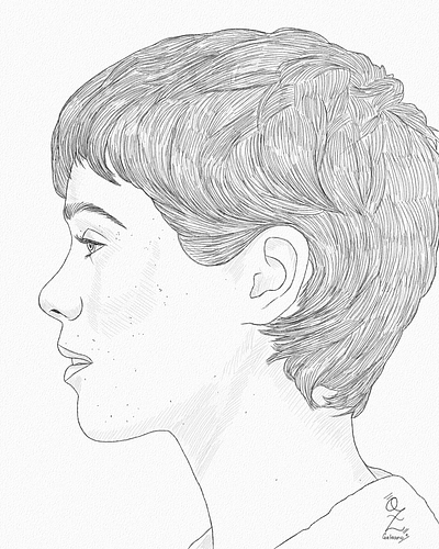 Oz Side Face Sketch 11 art arte boceto design dibujo digitalart drawing illustration model ozgaleano portrait retrato side sketch