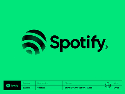 Spotify brand branding design figma flat graphic design green icon identity illustration logo logomaker logotype music photoshop spotify spotify design ui vector