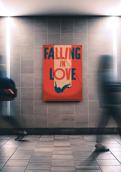 Falling in love branding design graphic design poster