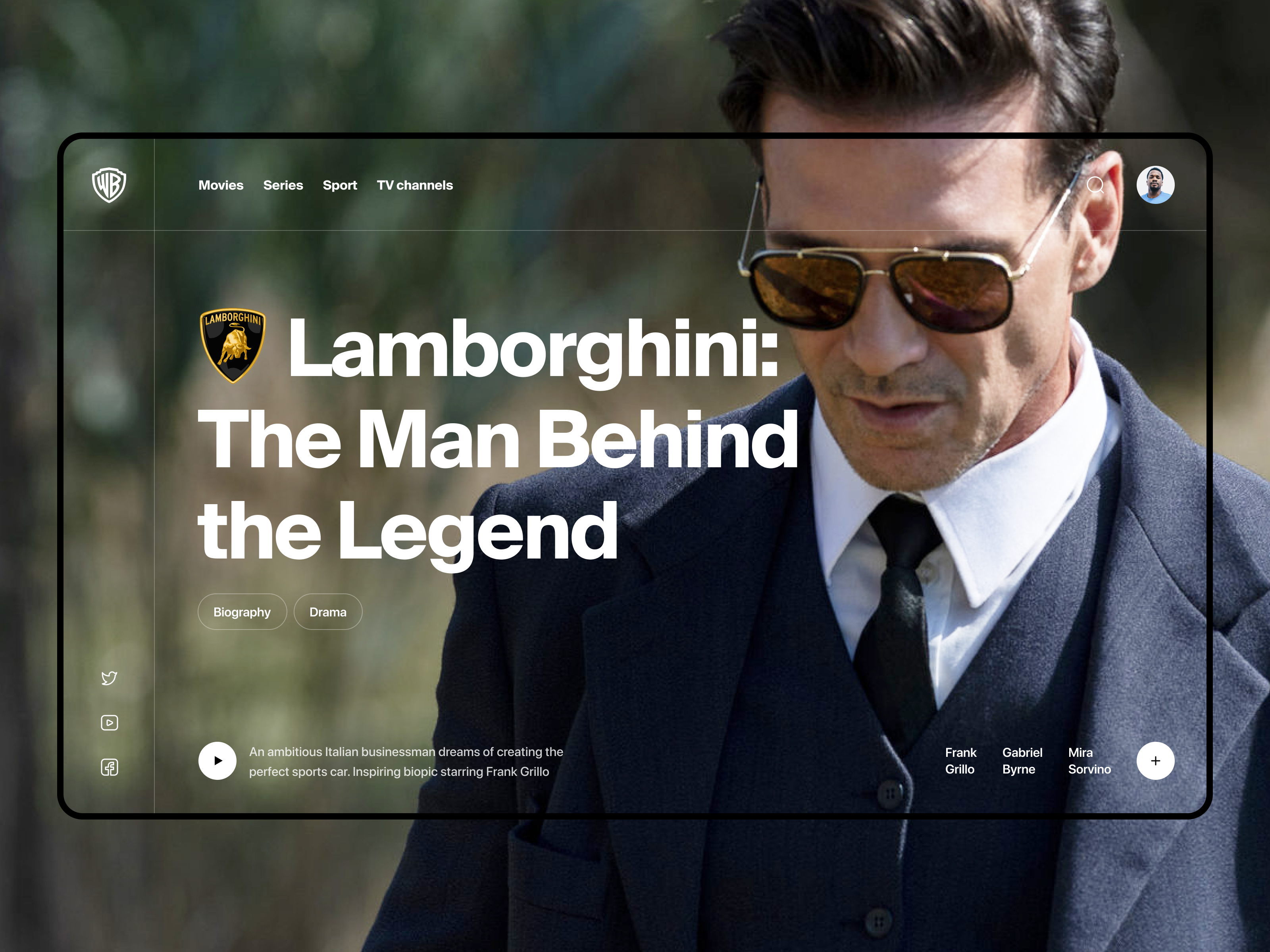 Online cinema service: Movies, TV, Series design concept films minimal movie trailer movies netflix online cinema series service streaming tv tv show ui ui inspiration ux web service web ui website