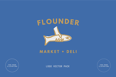 Fish Market Logo Design brand branding fish graphic design hand drawn illustration logo market seafood vector