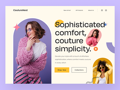 Clothing Hero Section Design branding graphic design ui