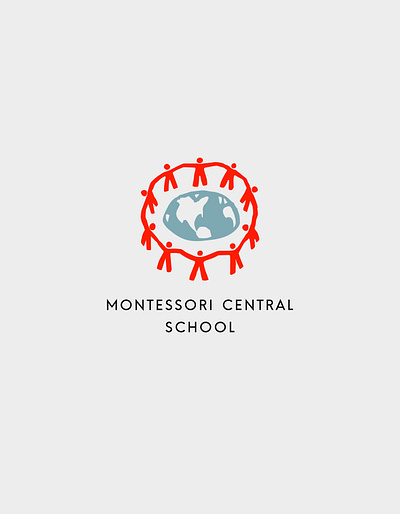 Montessori School Logo brand branding graphic design icon illustration kids logo logomark montessori montessori school school