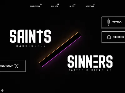 BARBERSHOP & TATTOO/PIERCING STUDIO artist barbershop beard design designer figma hair piercing shawing studio tattoo tattoo studio tattooartist uxui webdesign website