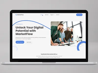 MarketFlow - Marketing Webflow Website Template b2b design figma figma template landing page marketing marketing website modern nocode ui uiux web web design webdesign webflow webflow template website website template