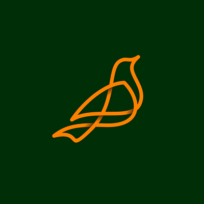 Bird Logo bird one line draw
