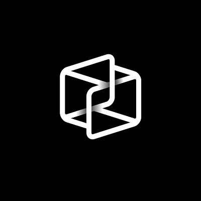 Cube Logo cube impossible shape logo logo