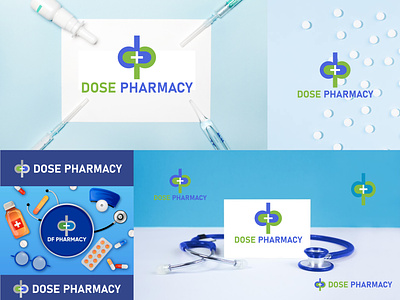 DOSE PHARMACY LOGO DESIGN. pharmacy logospharmacy