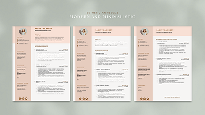 Esthetician Resume beauty resume branding cv template resume resume template