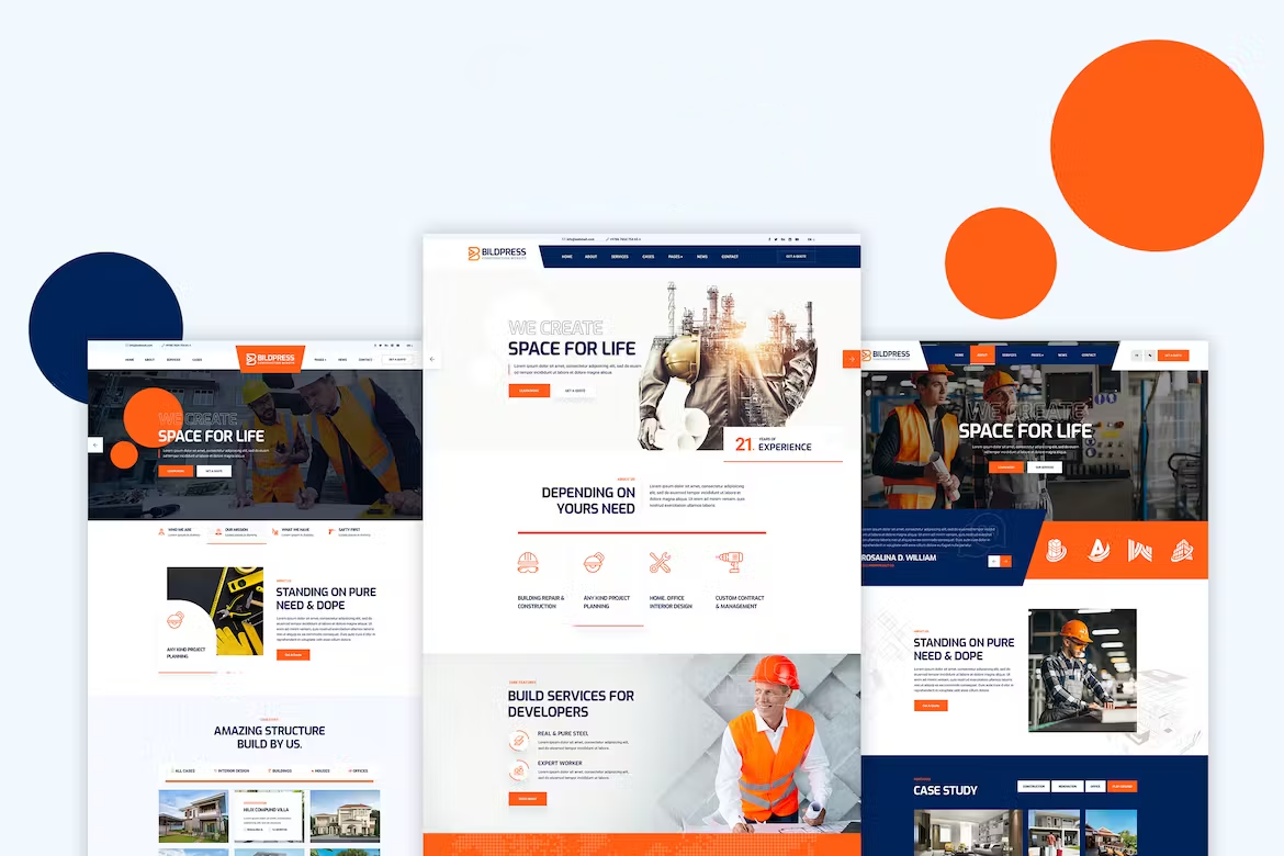 Construction website by Md Amirul Islam on Dribbble