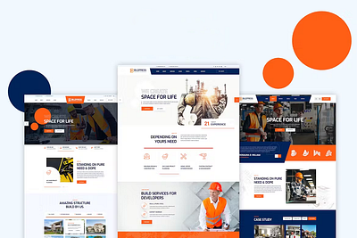 Construction website branding construction website graphic design