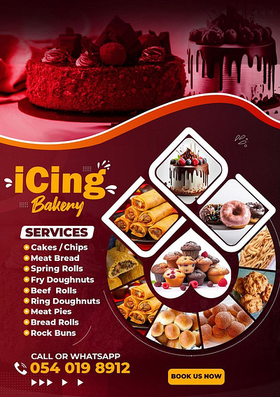 bakery poster/brochure/flyer/pamphlet design bakery desihn brochure design flyer design pamphlet design poster design