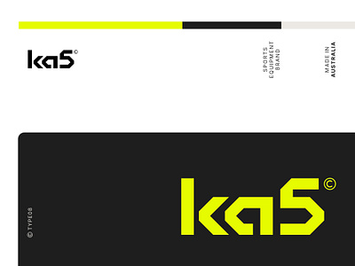 KA5 Logo Redesign australia brand branding equipment logo logotype soccer sports wordmark yellow
