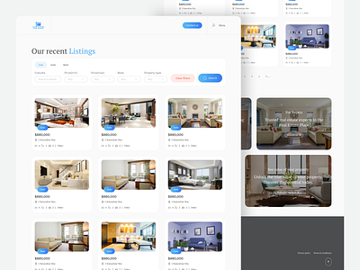 Real Estate Website Listing UIUX Design branding design figma listing logo product product design property listing real estate real estate listing page responsive trending ui ui design uiux ux web design website