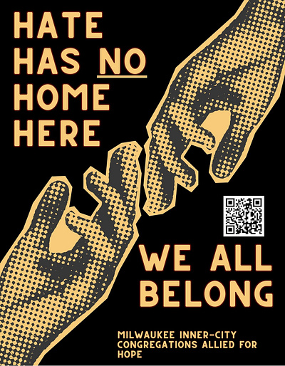 Hate Has No Home - 2024 Flyer for MICAH anti racism hate has no home interfaith activism micah milwaukee milwaukee non profits