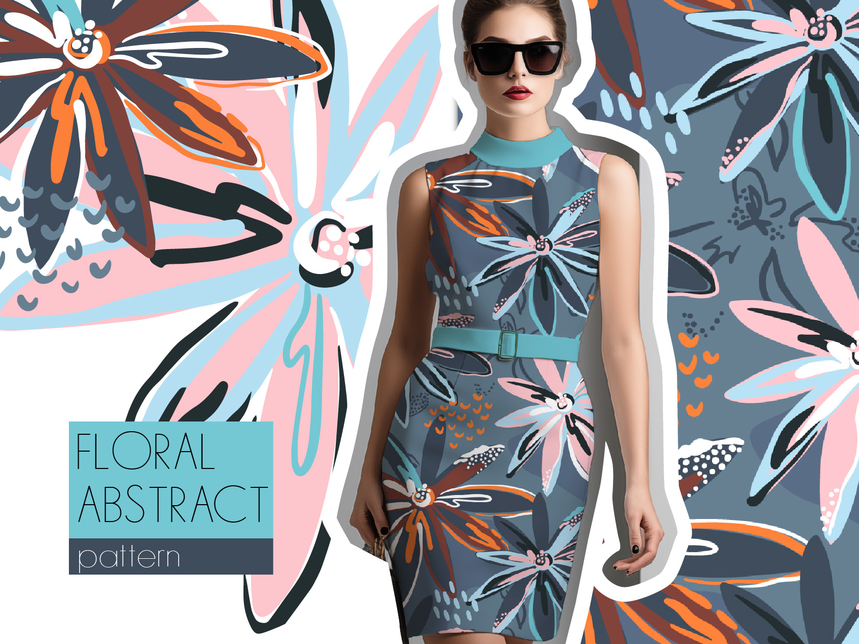 Floral abstract pattern fabric fashion floral flowers graphic design pattern print textile
