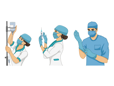 Medical Team Concept. Vector Illustrations motion graphics teamwork