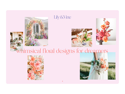 Lily & Vine Floral Design Website cheerful design floral design website design wedding wedding design
