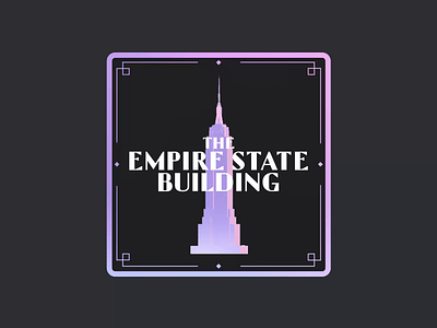 Empire State Building Ambassador 3d art deco card loyalty membership