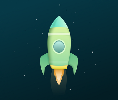 Flying rocket (loop) animation boost illustration jitter lottie rocket schmooze space