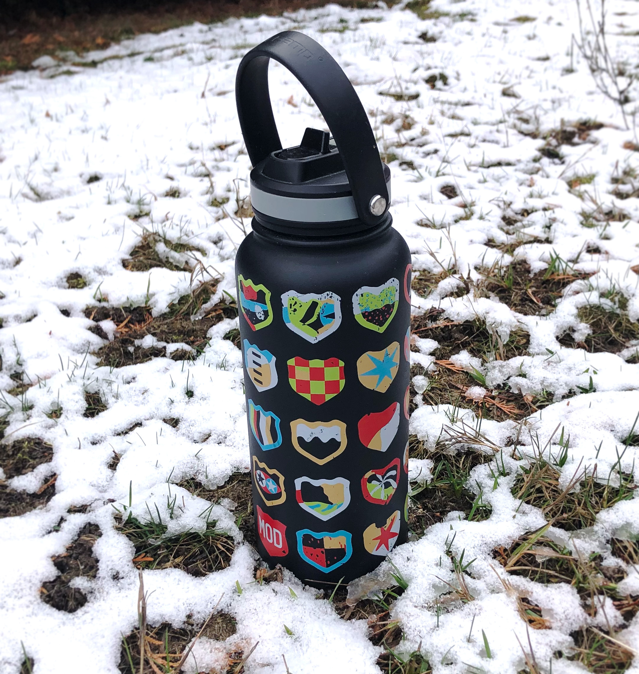 Mod Pizza Canteen branding cpg swag water bottle