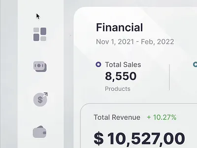 Sidebar label micro interaction dashboard design figma finance fintech hover label menu microinteraction minimal motion navigation prototype saas sidebar ui ux web white