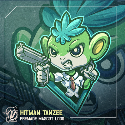 HITMAN TANZEE MASCOT LOGO graphic design illustration logo mascot