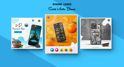 IPHONE CASES SOCIAL MEDIA BANNER 2d phone case design advertising banner creative design graphic design iphone design phone case design product banner product design product manipulation promotional banner social media banner unique design