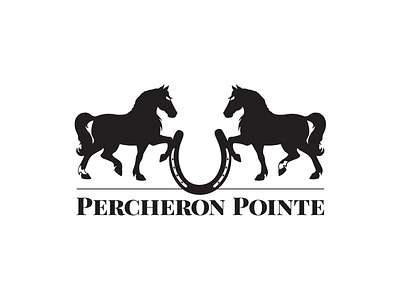 Percheron Pointe Logo Design barn equestrian logo