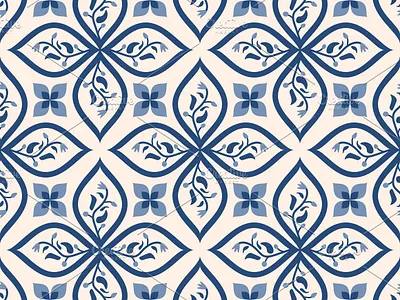Seamless abstract pattern blue decorative design pattern seamless simple surface design texture white