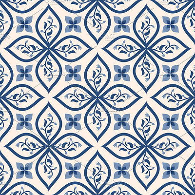 Seamless abstract pattern blue decorative design pattern seamless simple surface design texture white