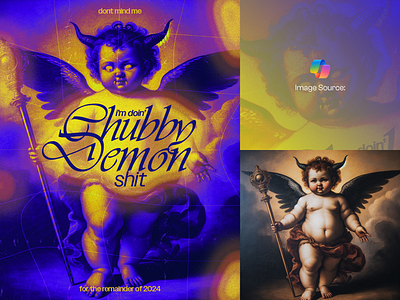 Chubby Demon Shit ai art direction design graphic design photoshop.
